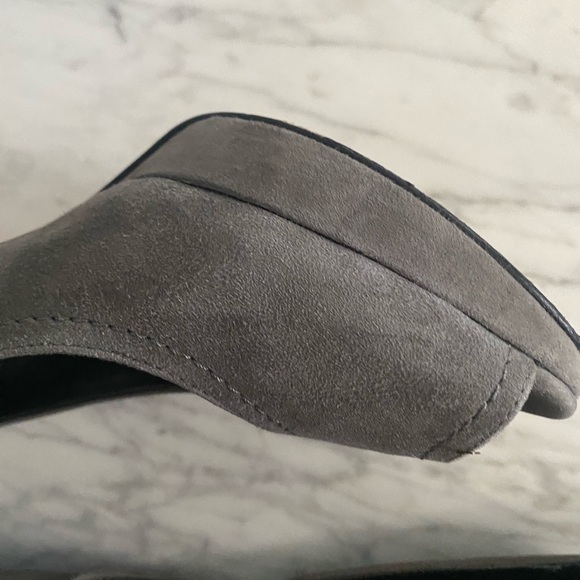 Vaneli Peep Toe Platform Pump. Gray Suede.  3 3/4 heel with 3/4 platform. - Picture 10 of 12